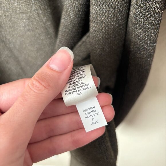 Chico's XL Mix Stitch Longline Open Front Green Shimmer Cardigan - Picture 11 of 15